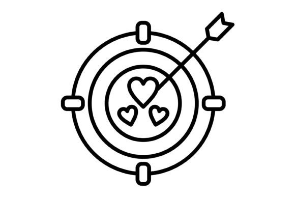 Aim Outline Icon: Clarity for Your Digital and Print Projects