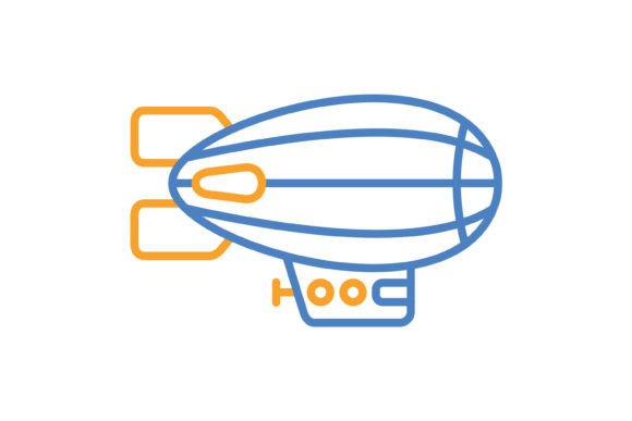 Airship Blue & Orange Line Icon: A Designer's Review