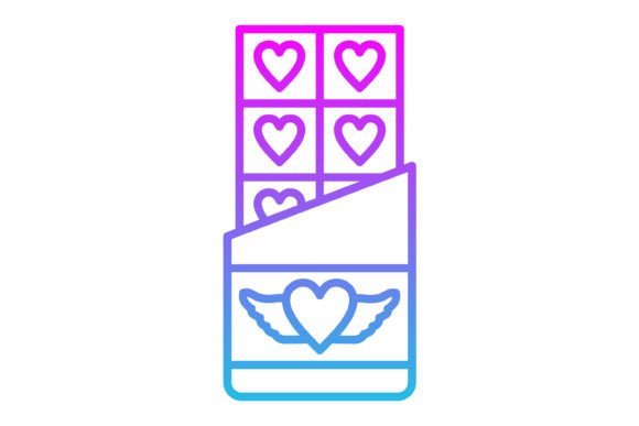 Chocolate Line Gradient Icon: A Modern Design Essential