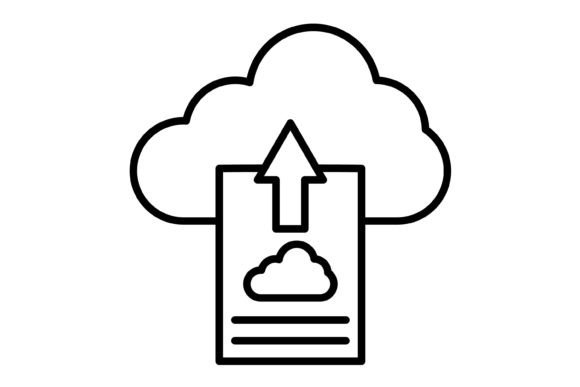 Cloud Upload Outline Icon: Essential Vector for Modern Design