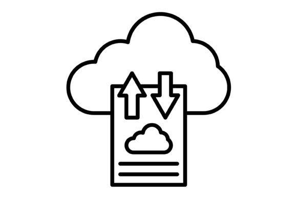 Cloud Uploading Outline Icon: A Modern Design Asset for Digital Clarity