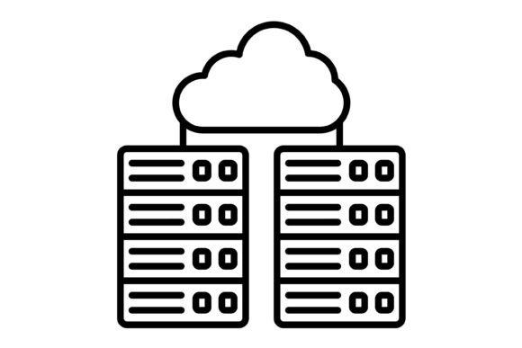 Data Center Outline Icon: A Modern Design Essential