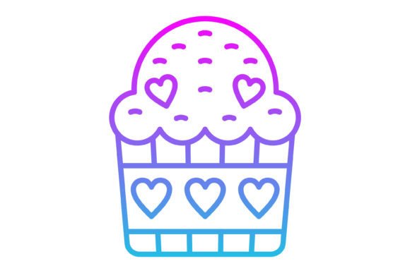 Designing with the Cupcake Line Gradient Icon