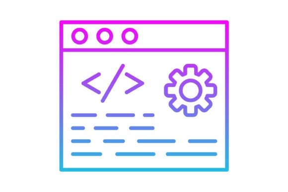 Development Line Gradient Icon: Modern Versatility for Digital & Print