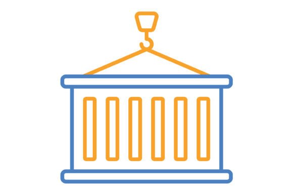 Dynamic Loading Blue & Orange Line Icon for Modern Projects