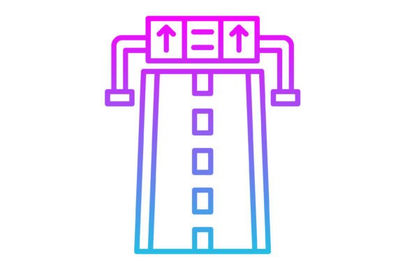 Highway Line Gradient Icon: Your Go-To for Clear Visuals
