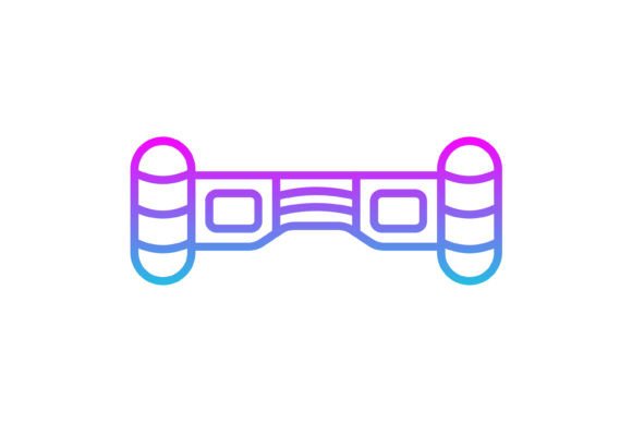 Hoverboard Line Gradient Icon: A Modern Visual Toolkit