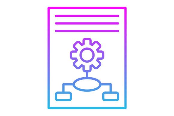 Implementation Line Gradient Icon: A Modern Asset
