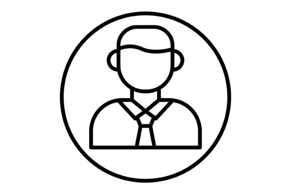 Manager Outline Icon: A Versatile Vector for Modern Design