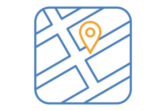 Navigating Design with Blue & Orange Line Icons