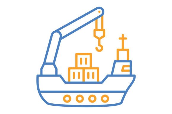 Practical Design: Using the Cargo Ship Blue & Orange Line Icon