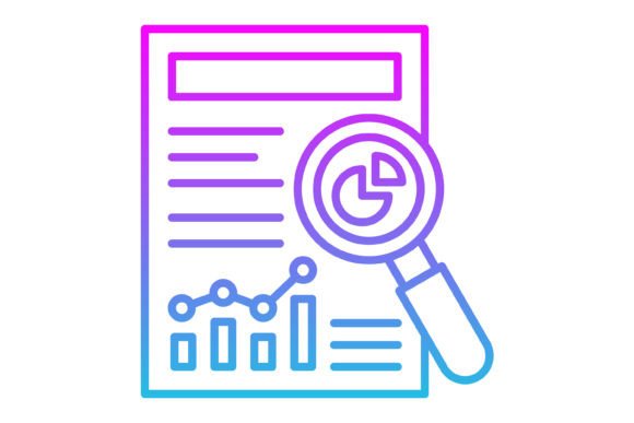 Research Line Gradient Icon: A Modern Design Asset for Every Project