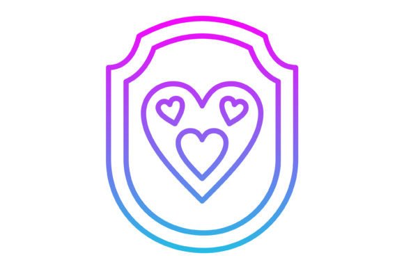 Shield Line Gradient Icon: A Modern Graphic for Digital and Print