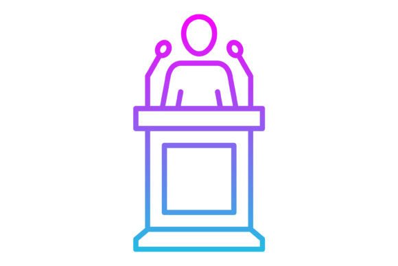 Speech Line Gradient Icon: A Modern Design Asset
