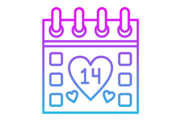 Valentine Day Line Gradient Icon: A Modern Design Asset