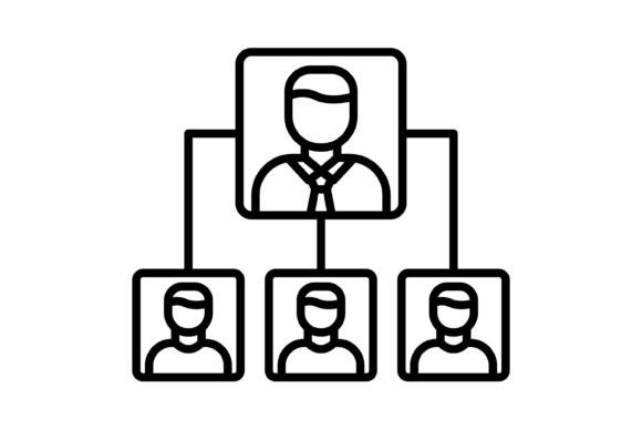 Visualizing Hierarchy: The Organization Structure Outline Icon
